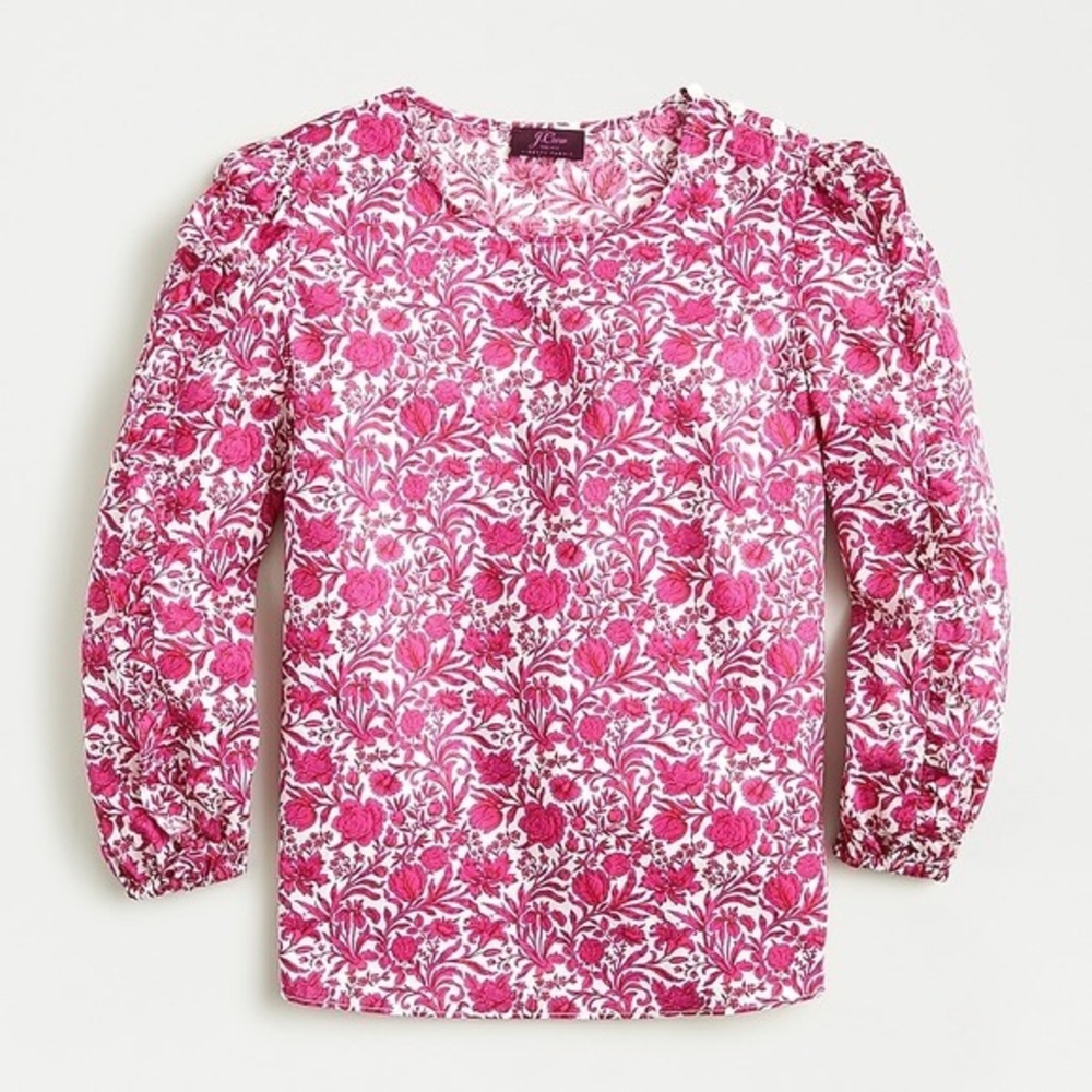 J.Crew Liberty Ruffle Sleeve Blouse